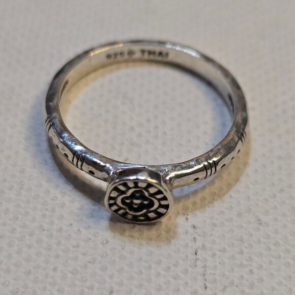 Silpada Sterling Silver Belle Fleur Stack Circle Ring Sz 7 R2466 - Picture 6 of 6